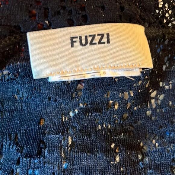 Fuzzi black stretch laser cut cardigan, size S/M! - Picture 8 of 8